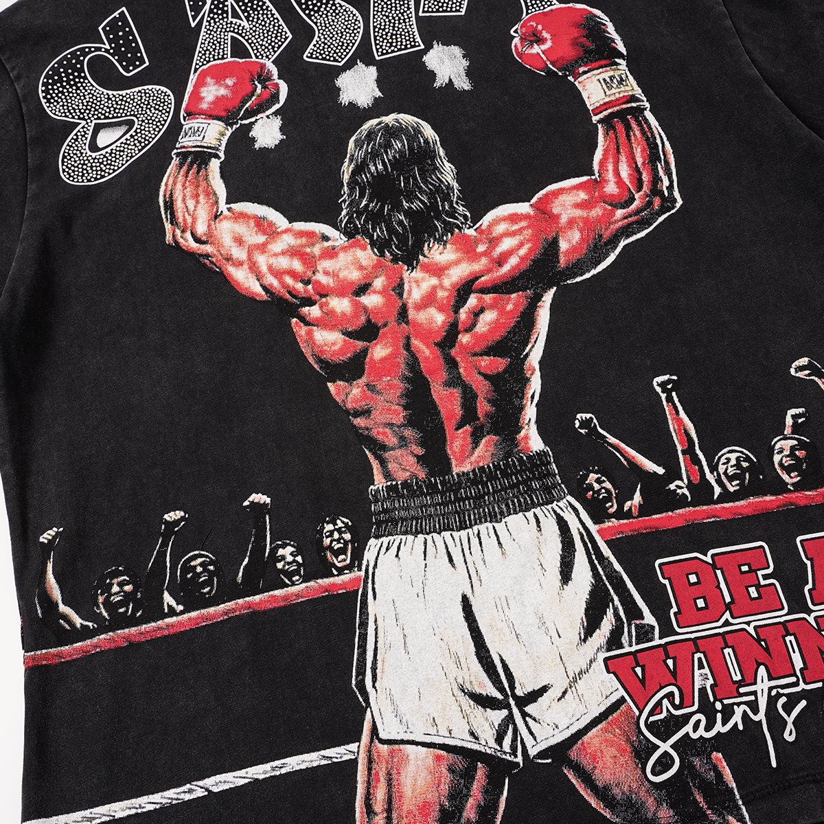 SAINT Boxing Graphic Washed T-Shirt