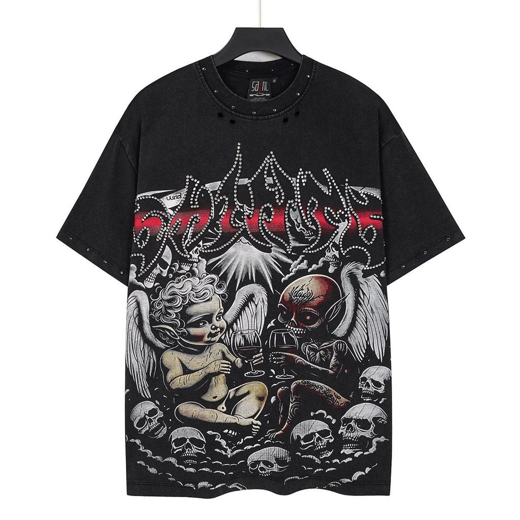 SAINT Angel & Devil 3035 Short-Sleeve Graphic T-Shirt