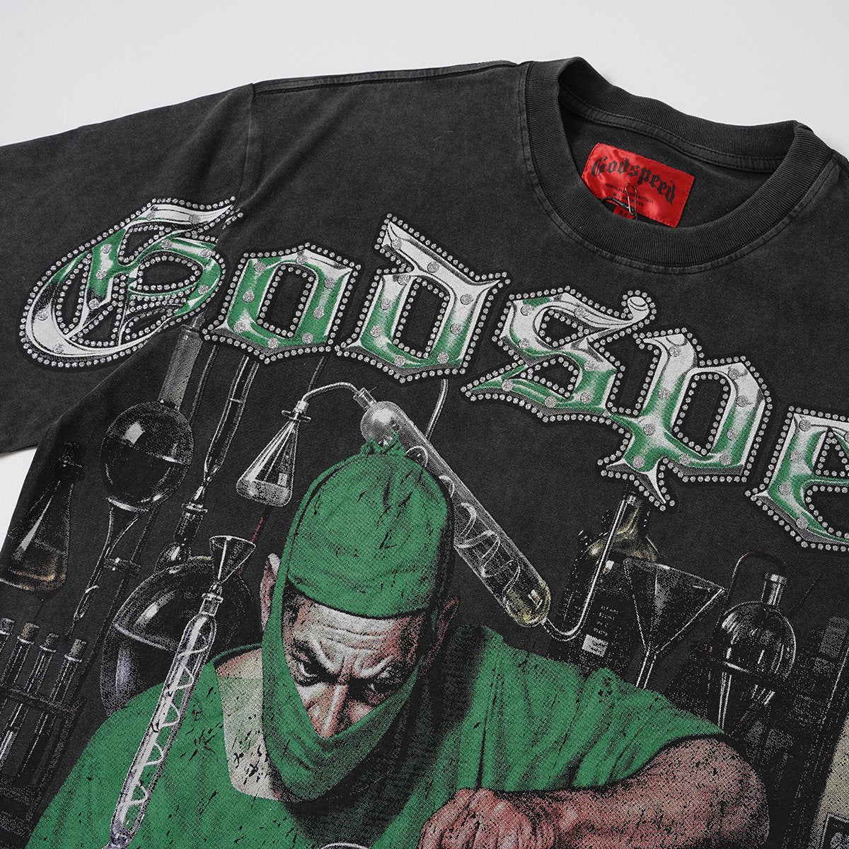 Godspeed Washed Black Rock Graphic T-Shirt