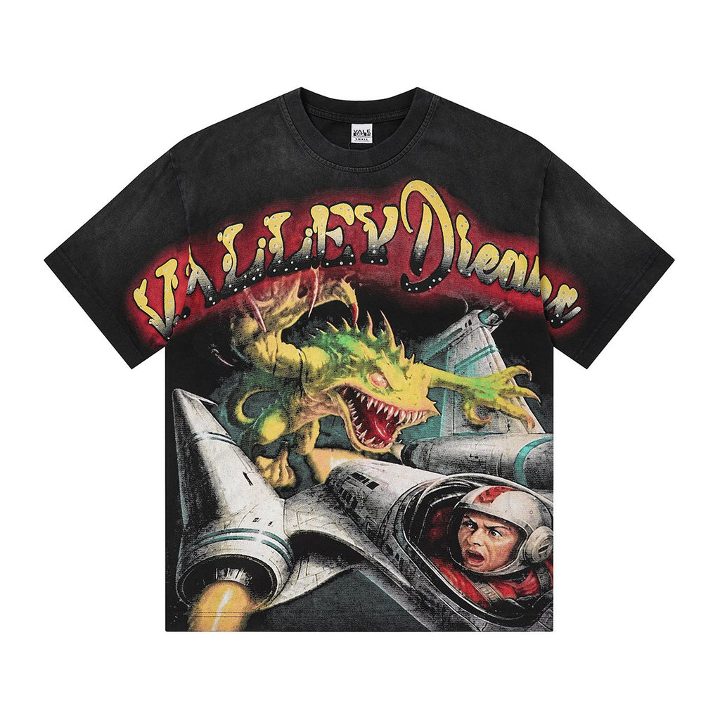 VALLEY Dragon Aircraft Astronaut Graphic T-Shirt