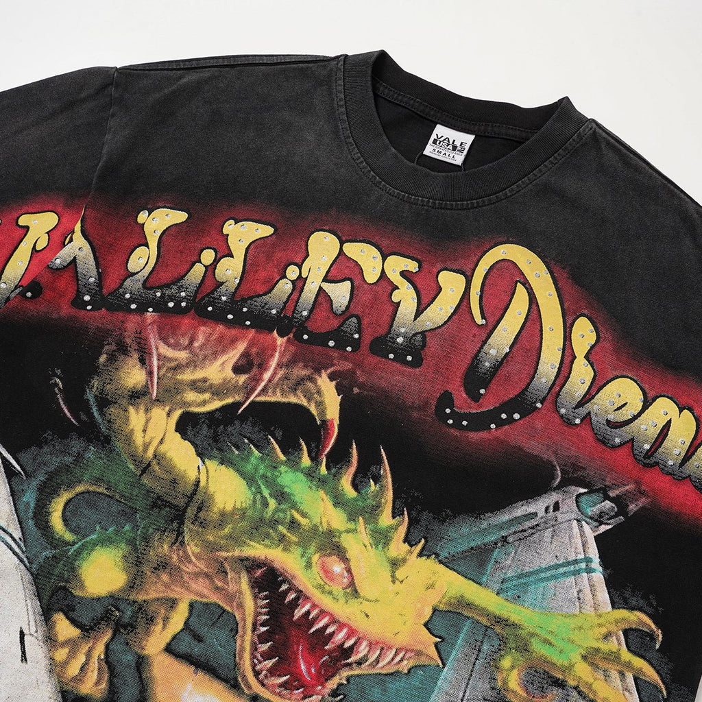 VALLEY Dragon Aircraft Astronaut Graphic T-Shirt