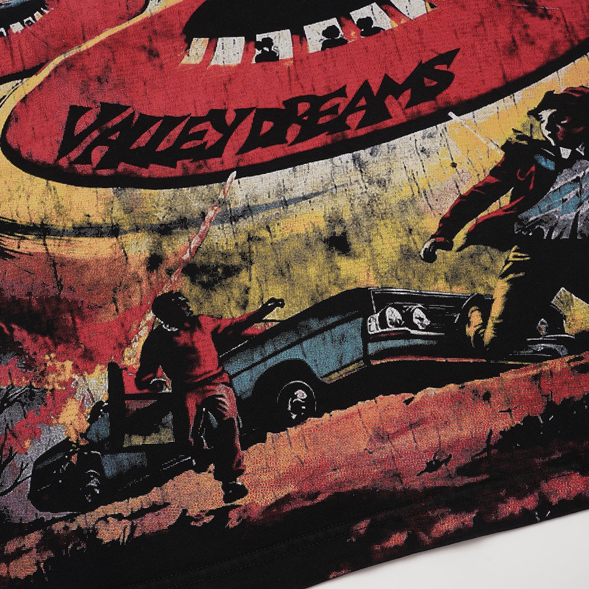 VALLEY UFO Graphic Washed Black T-Shirt