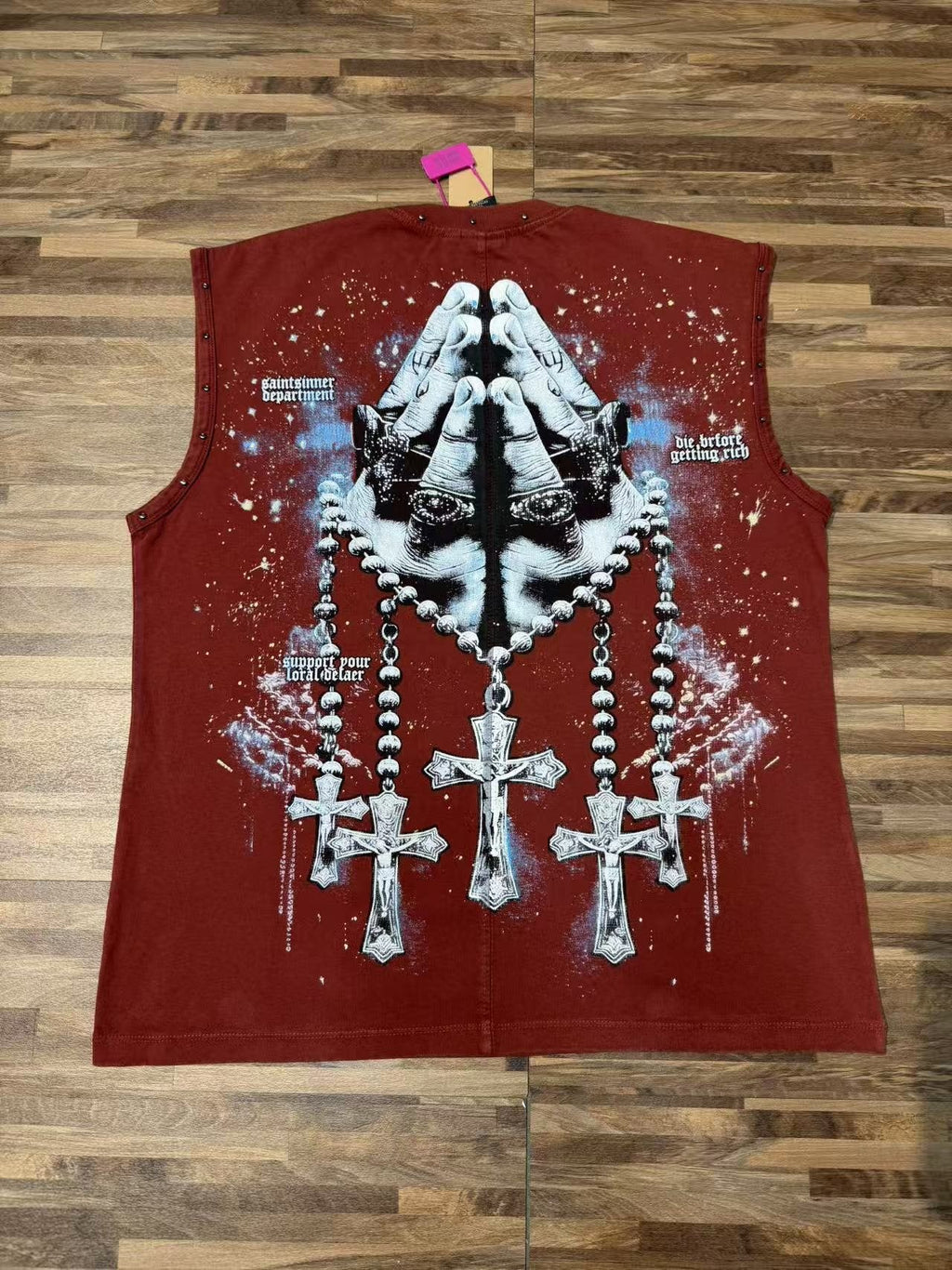 SAINT Washed Rock Graphic Sleeveless T-Shirt
