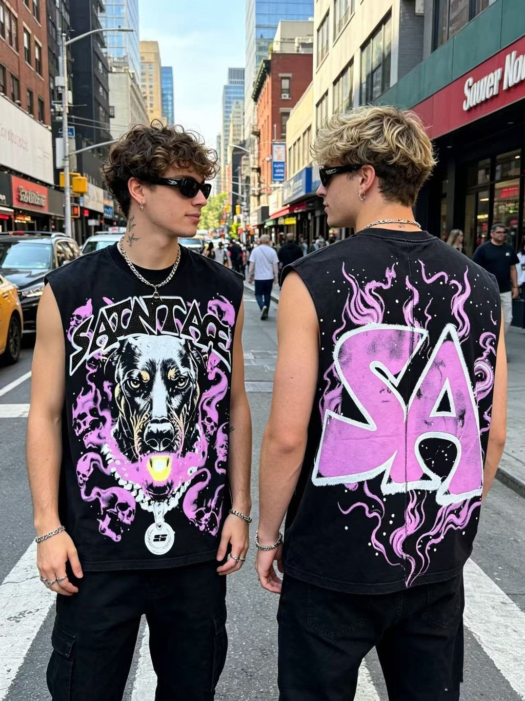 SAINT Dog Graphic Sleeveless T-Shirt