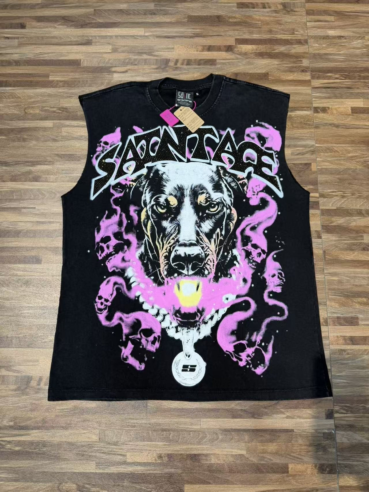 SAINT Dog Graphic Sleeveless T-Shirt