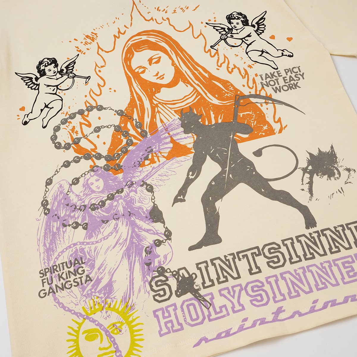 SAINT Cherub & Cross Short-Sleeve T-Shirt