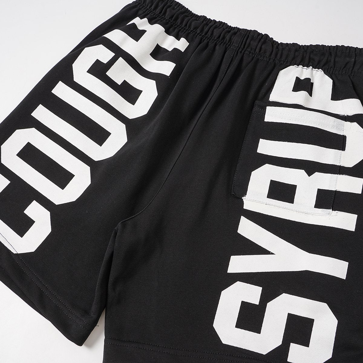 THAT'S A AWFUL LOT OF COUGH SYRUP Black Graphic Shorts