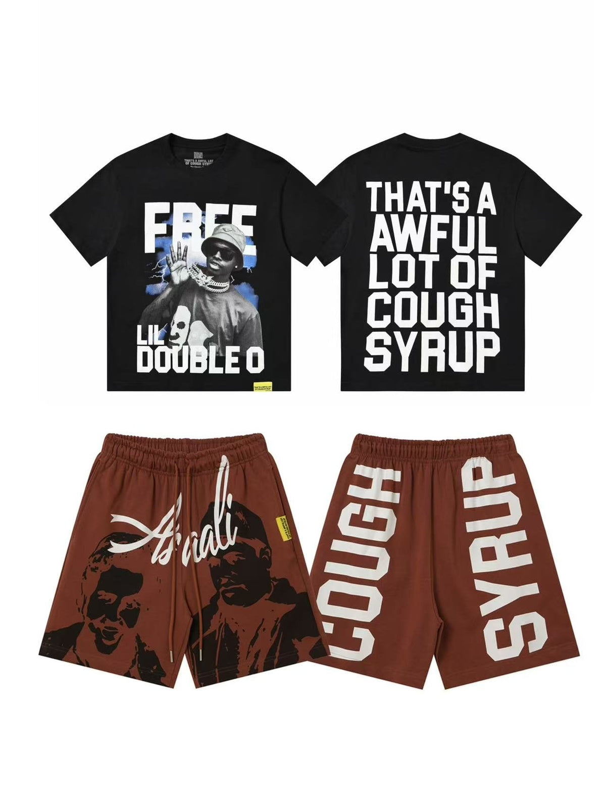 THAT'S A AWFUL LOT OF COUGH SYRUP FREE Lil Double O T-Shirt & Shorts Set