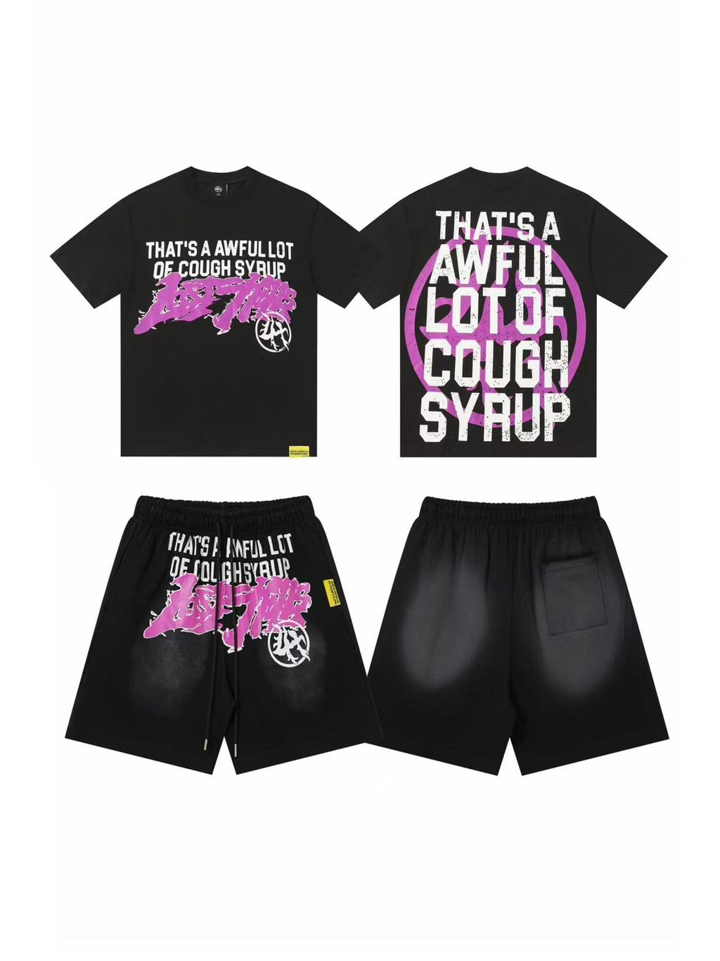 THAT'S A AWFUL LOT OF COUGH SYRUP Graphic T-Shirt & Shorts Set