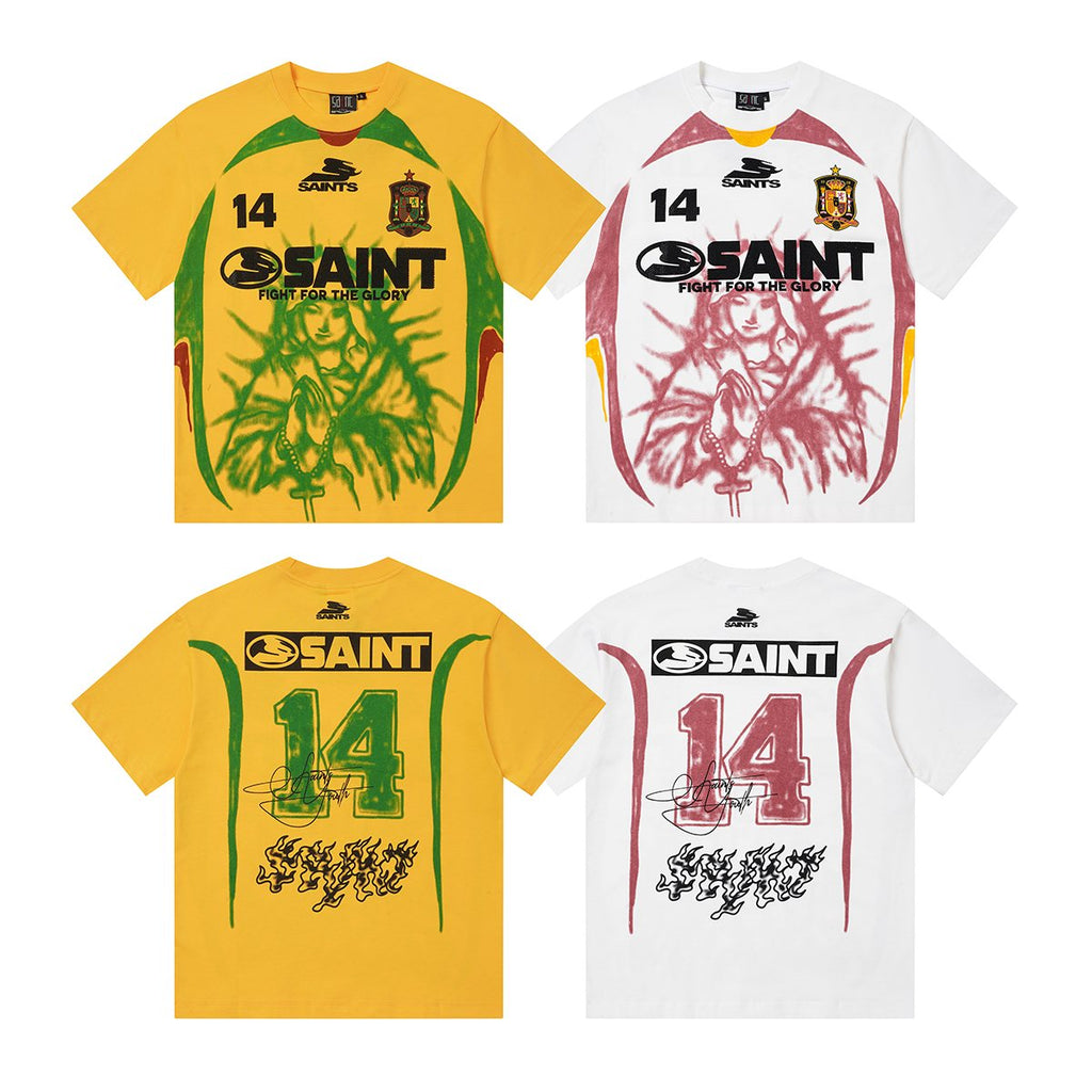 SAINT Rhinestone Number Graphic T-Shirt