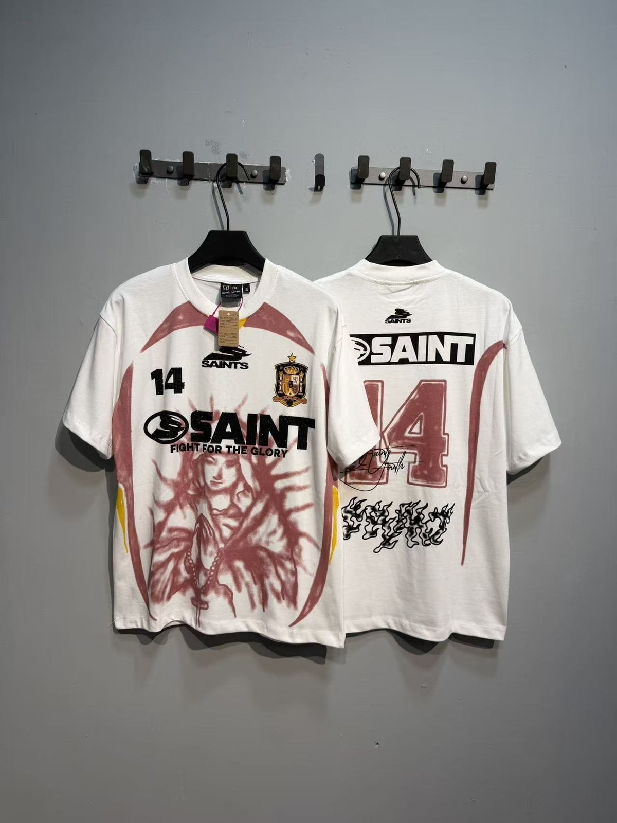 SAINT Rhinestone Number Graphic T-Shirt