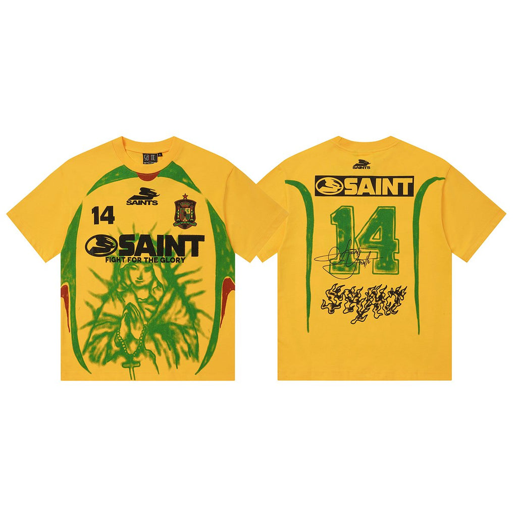 SAINT Rhinestone Number Graphic T-Shirt