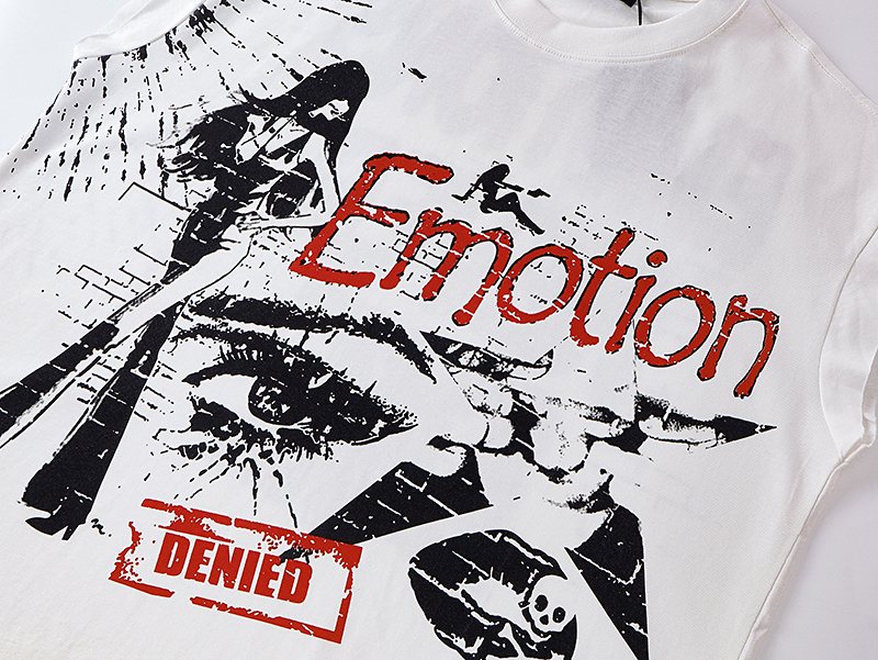 MIXED EMOTION Rhinestone Graphic Sleeveless T-Shirt