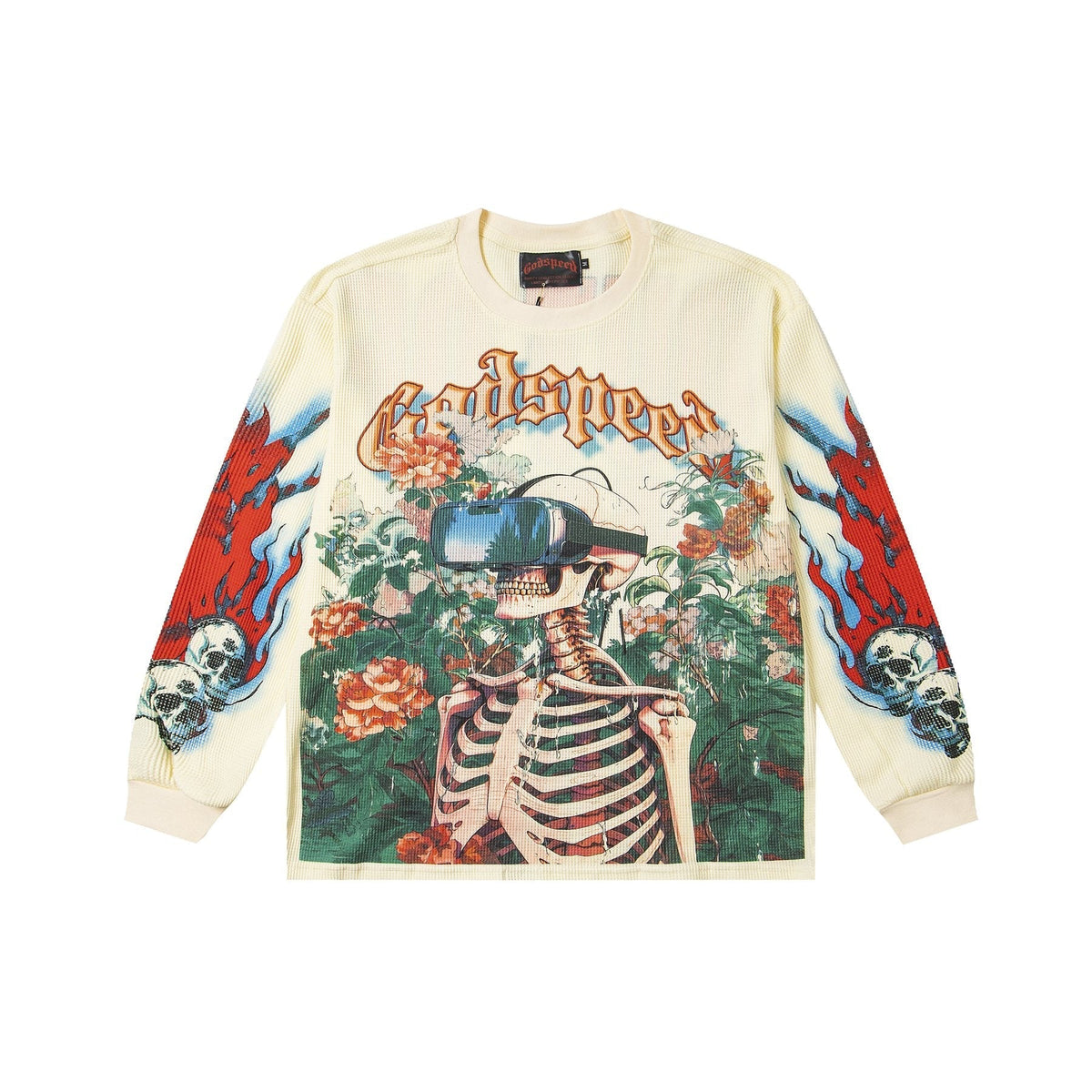 Godspeed Skeleton Floral Long-Sleeve T-Shirt
