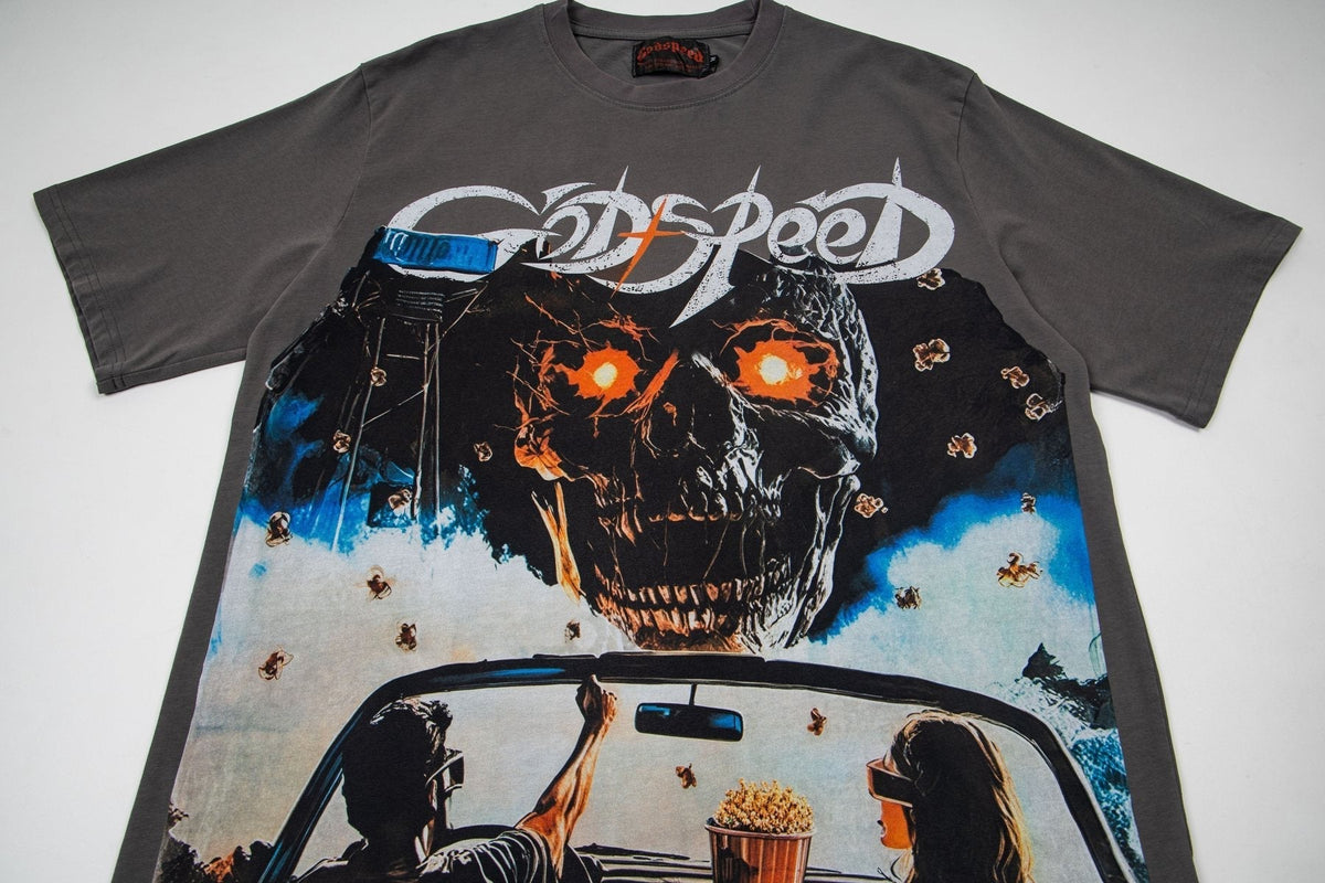 Godspeed Skull & Car Graphic Short-Sleeve T-Shirt
