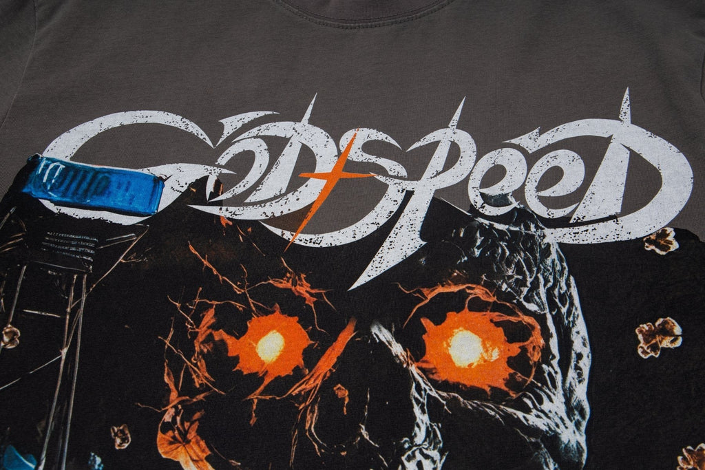 Godspeed Skull & Car Graphic Short-Sleeve T-Shirt