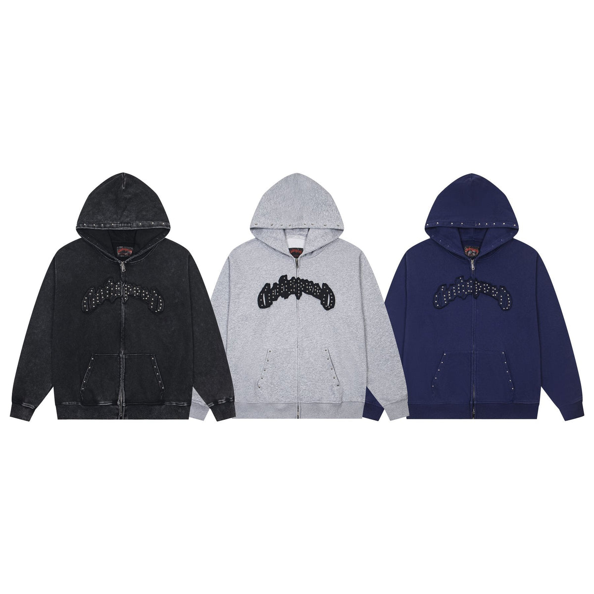 Godspeed Rhinestone-Style Zip Hoodie