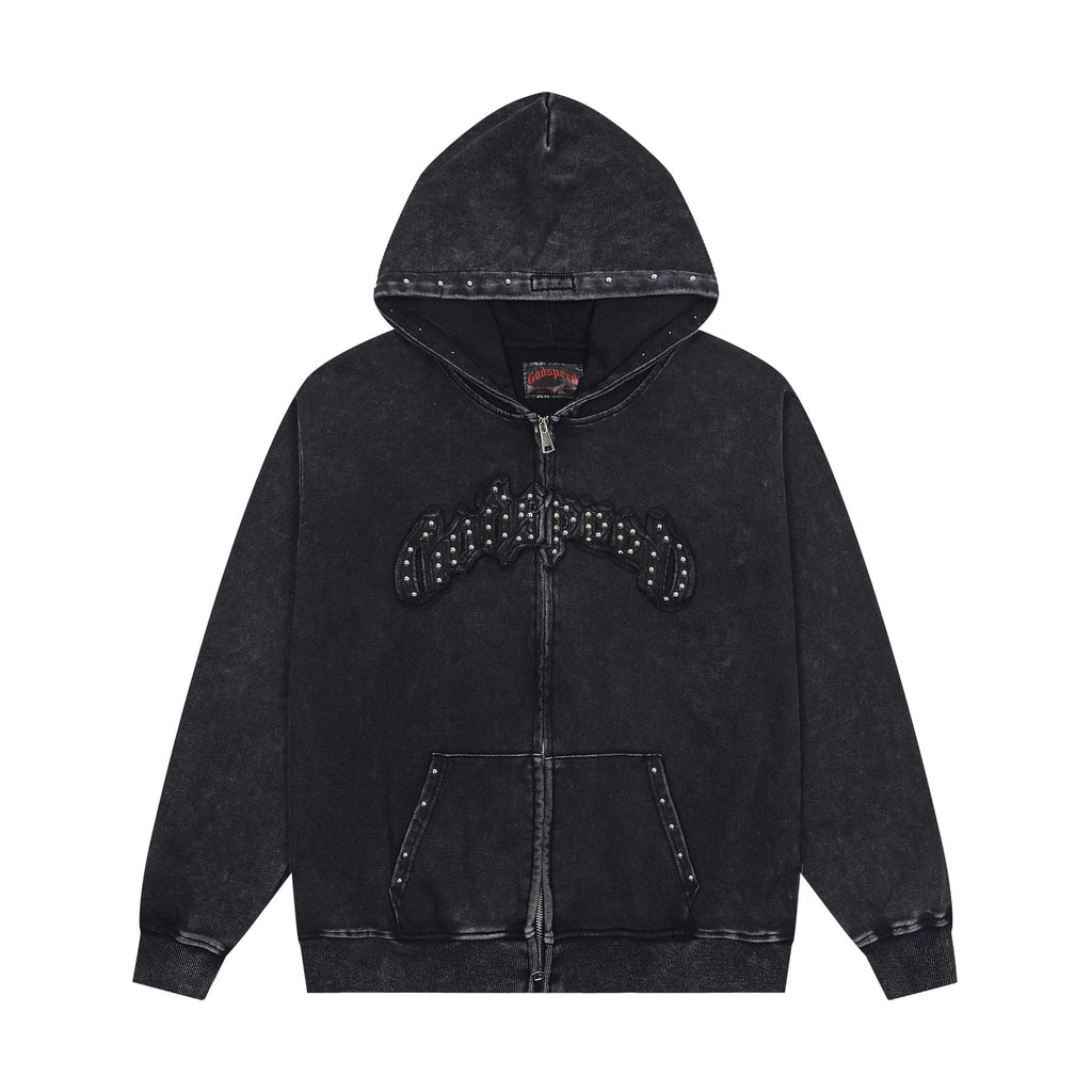 Godspeed Rhinestone-Style Zip Hoodie