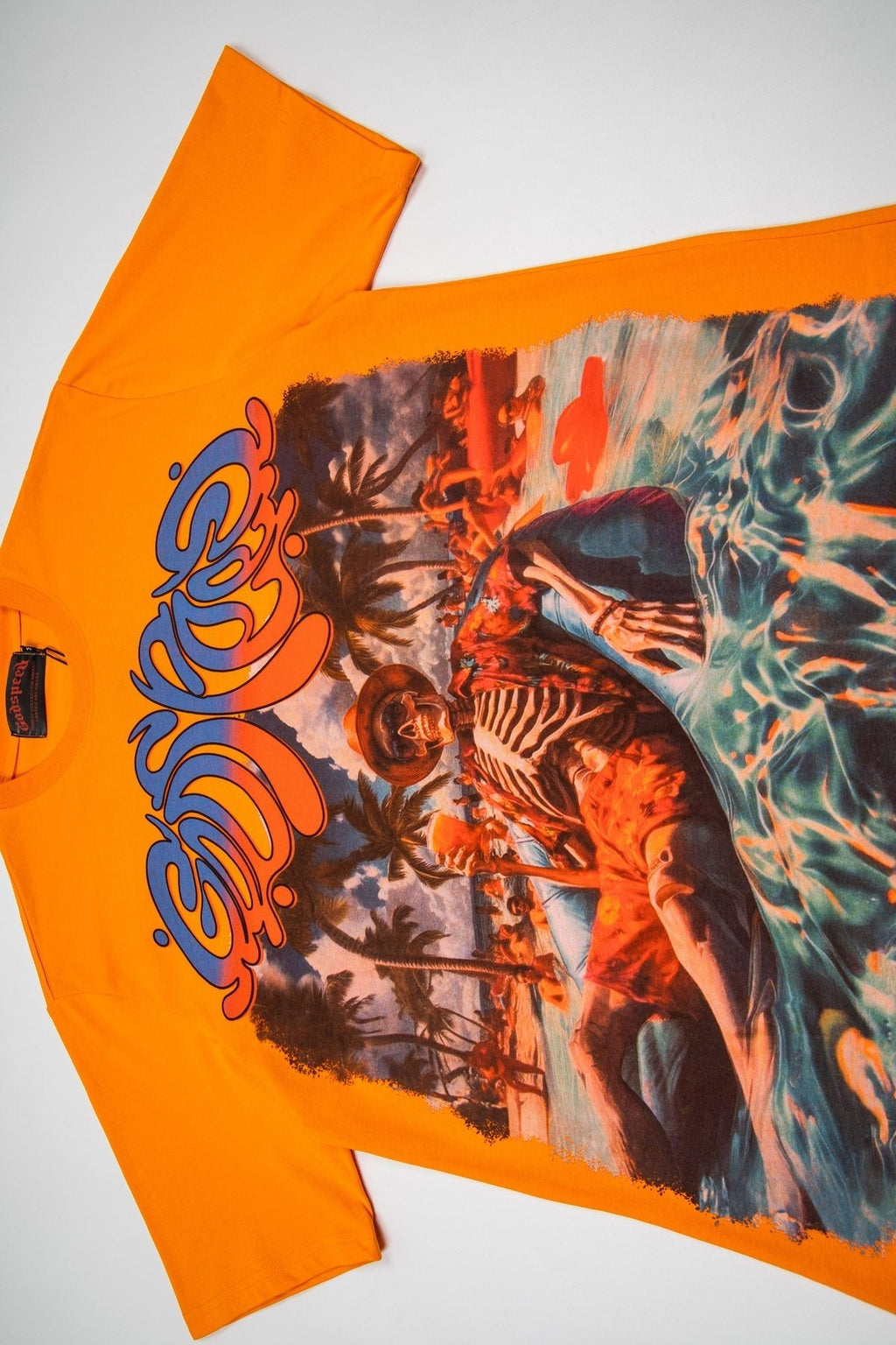 Godspeed Beach Skeleton Graphic T-Shirt