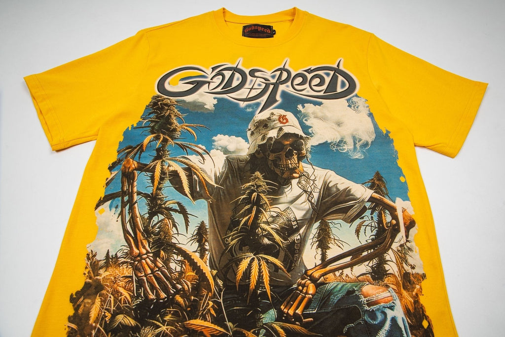 Godspeed It's Legalized Skeleton Palm Graphic T-Shirt