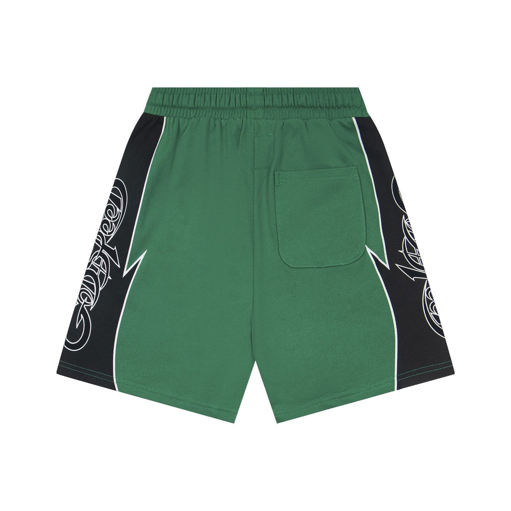 Godspeed Printed Side-Panel Drawstring Shorts