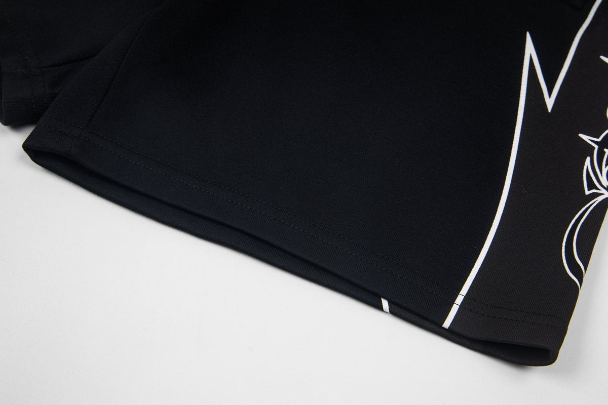 Godspeed Printed Side-Panel Drawstring Shorts