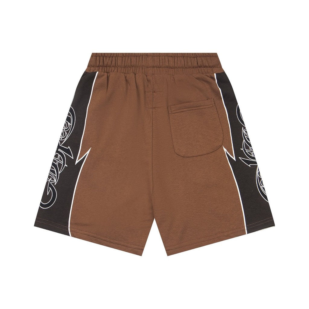 Godspeed Printed Side-Panel Drawstring Shorts