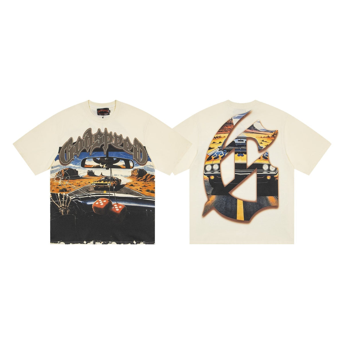 Godspeed Car & Dice Graphic T-Shirt