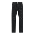 AMIRI Black Distressed Ribbed Knee Jeans