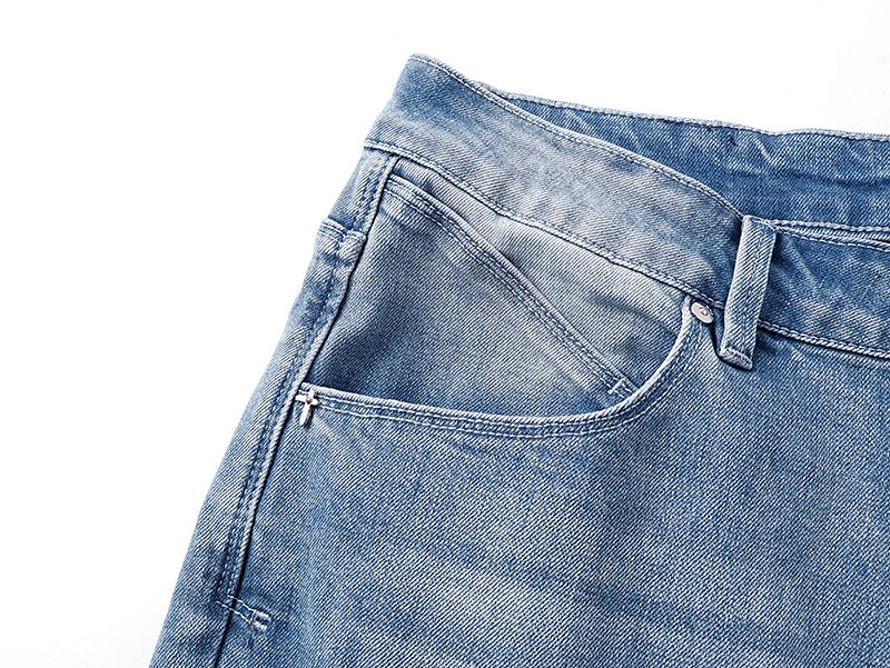 R+A Washed Distressed Jeans - Light Blue