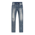 R+A Washed Distressed Graphic Jeans
