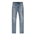 R+A Light Blue Distressed Paint Speckle Jeans