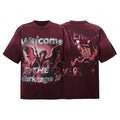 RARE PEACE Dark Warrior Angel Graphic Short-Sleeve T-Shirt