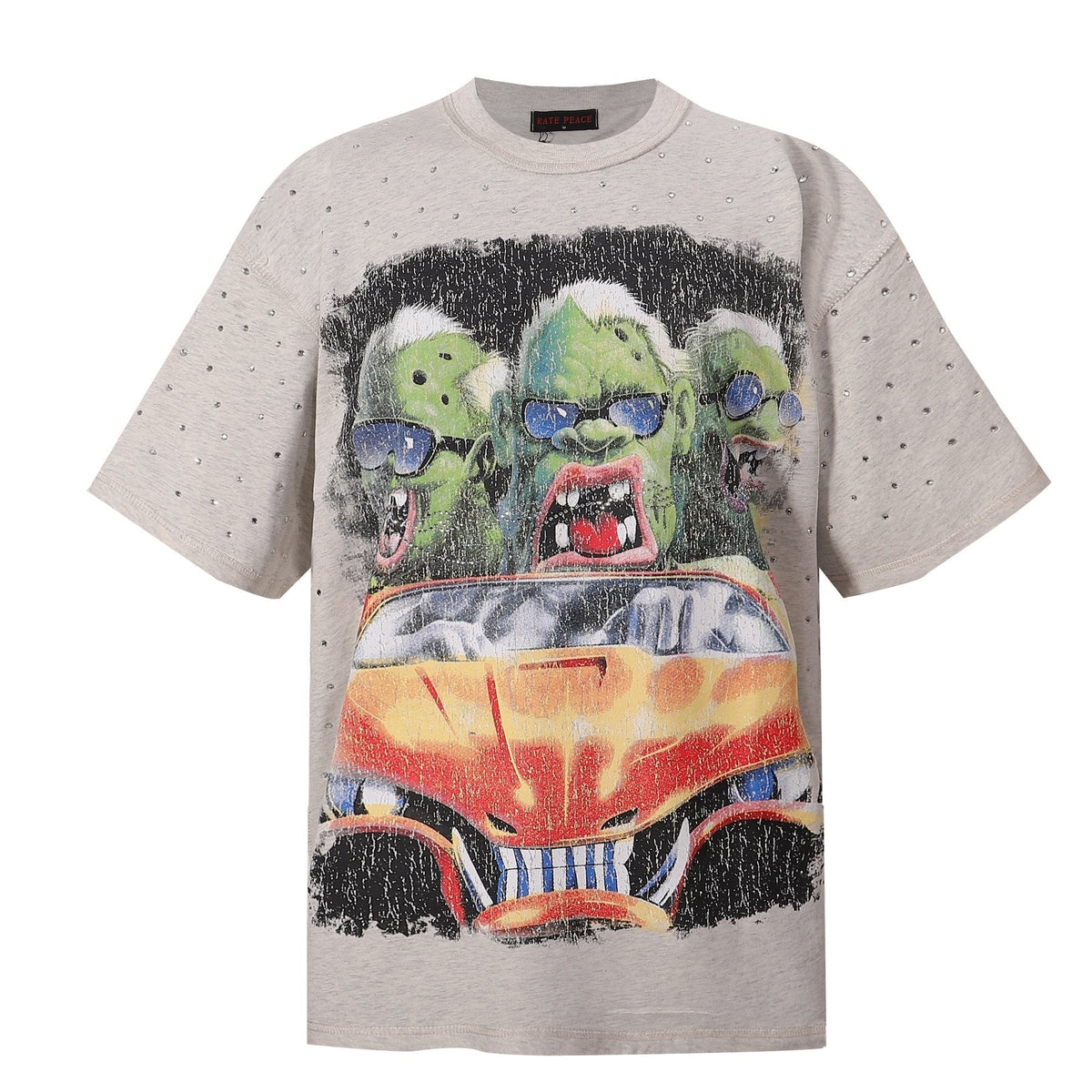 RARE PEACE Chaos Crop Graphic T-Shirt