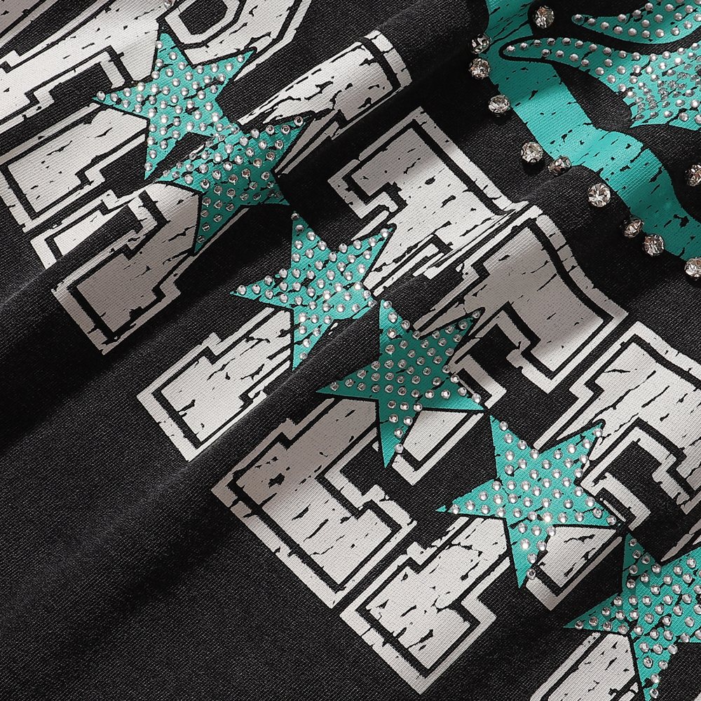 R3BEL Eternally Grateful Rhinestone Graphic T-Shirt