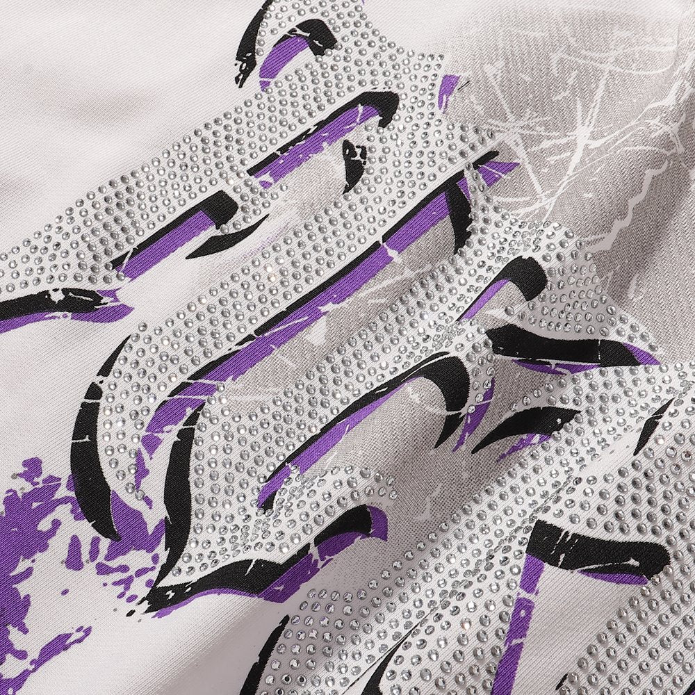 KLEEP Skull Flame Distressed Graphic T-Shirt