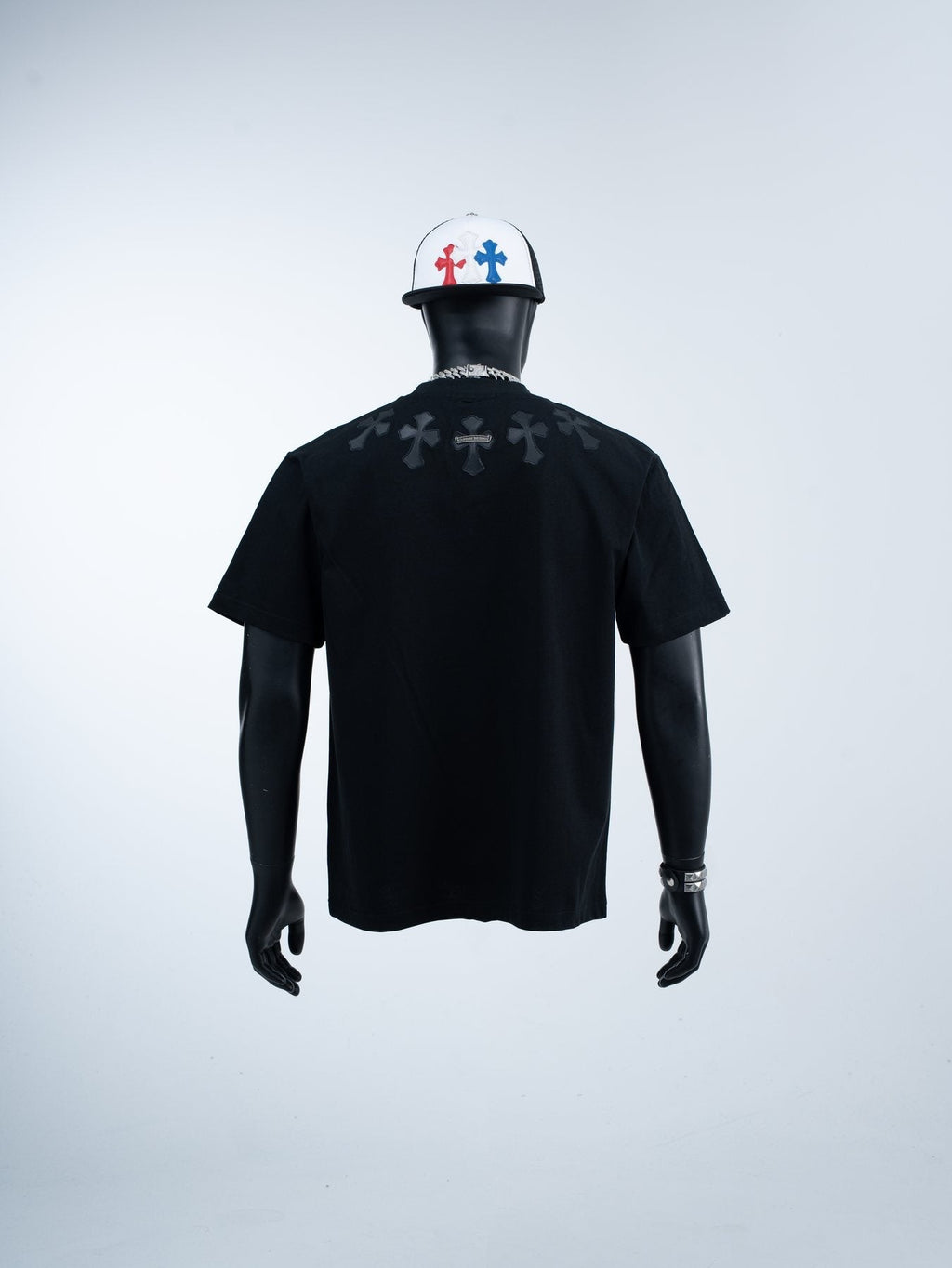Chrome Hearts Cross Applique Short-Sleeve T-Shirt
