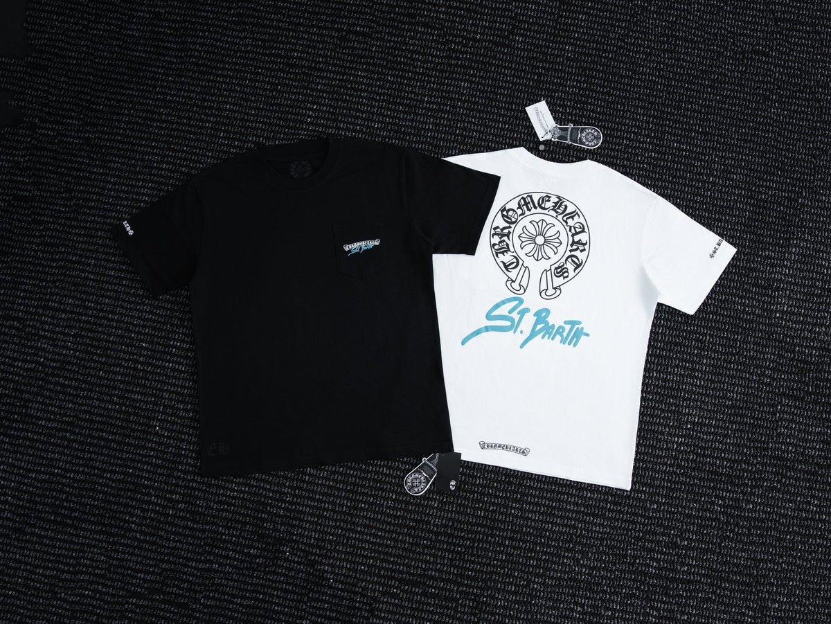 Chrome Hearts Horseshoe Floral Graphic T-Shirt
