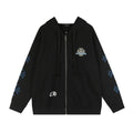 Chrome Hearts Blue Sanskrit Cross Zip Hoodie