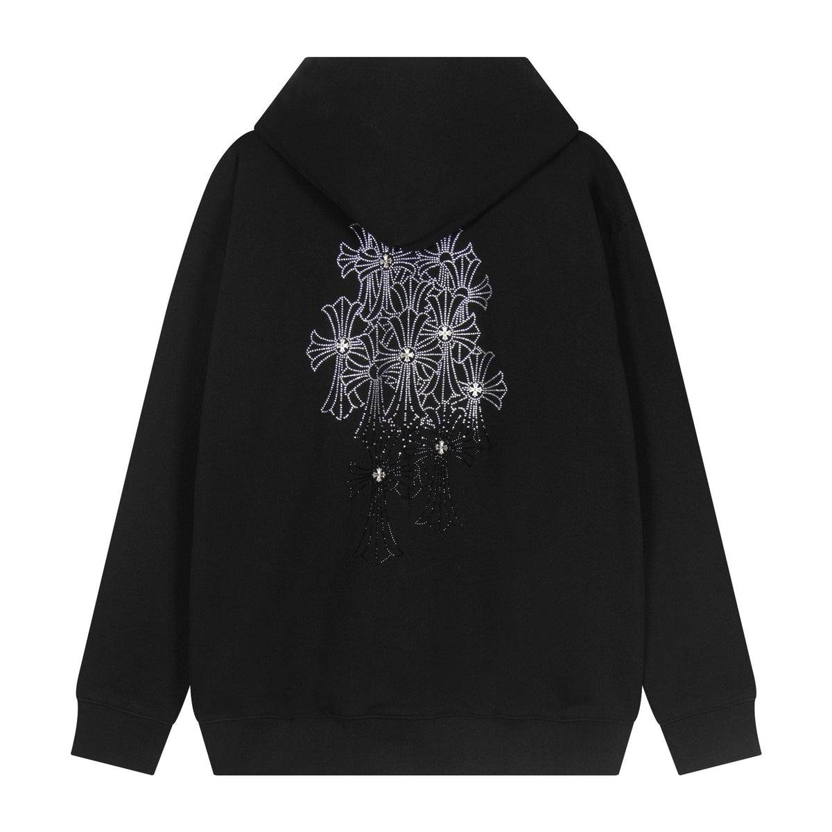 Chrome Hearts Floral Cross Graphic Full-Zip Hoodie