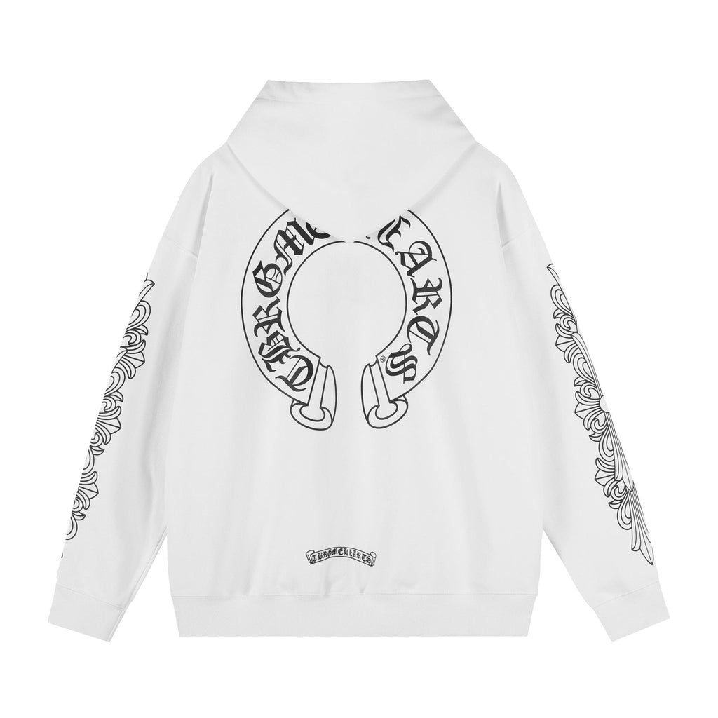 Chrome Hearts Horseshoe Graphic Pullover Hoodie