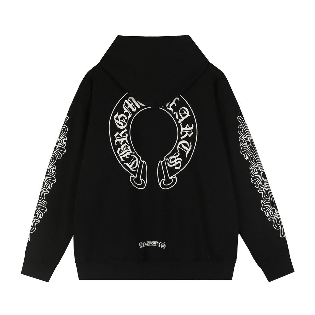 Chrome Hearts Horseshoe Graphic Pullover Hoodie