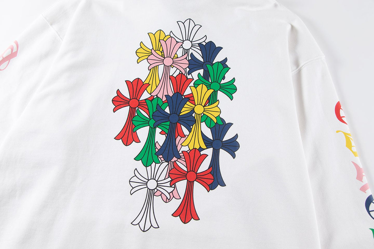 Chrome Hearts Multicolor Cross Graphic Hoodie