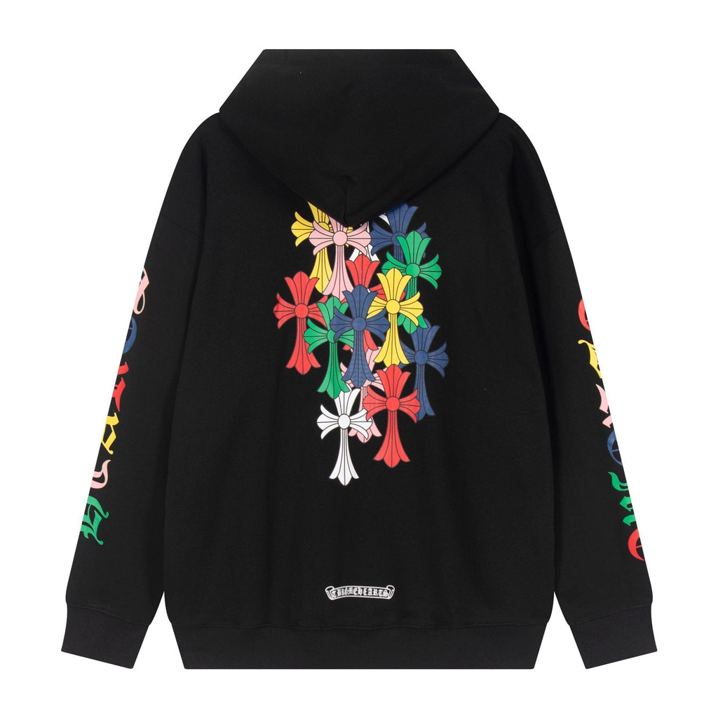 Chrome Hearts Multicolor Cross Graphic Hoodie