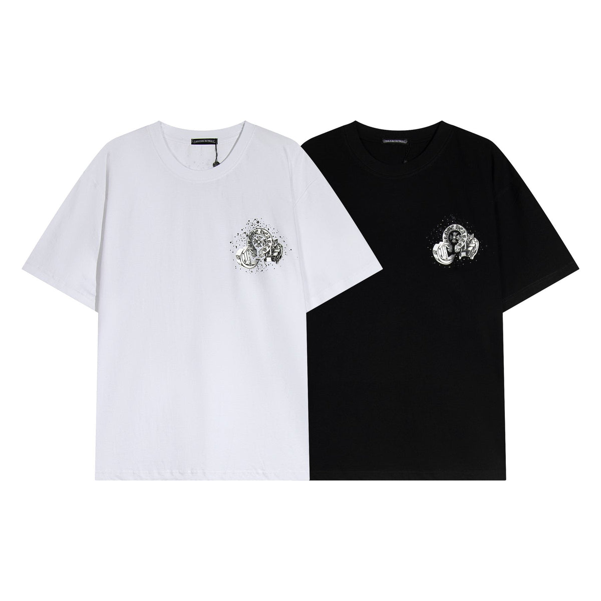 Chrome Hearts Splatter Rhinestone Graphic T-Shirt
