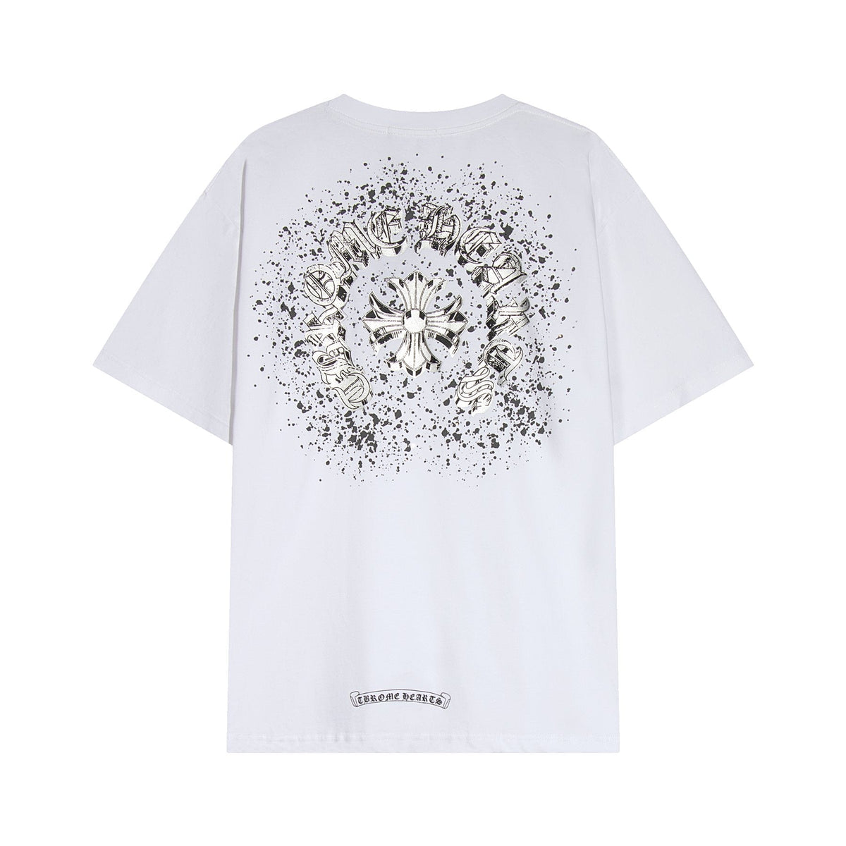 Chrome Hearts Splatter Rhinestone Graphic T-Shirt