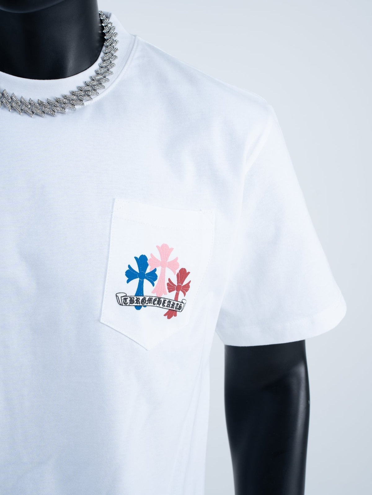 Chrome Hearts Sanskrit Rainbow Cross Graphic T-Shirt