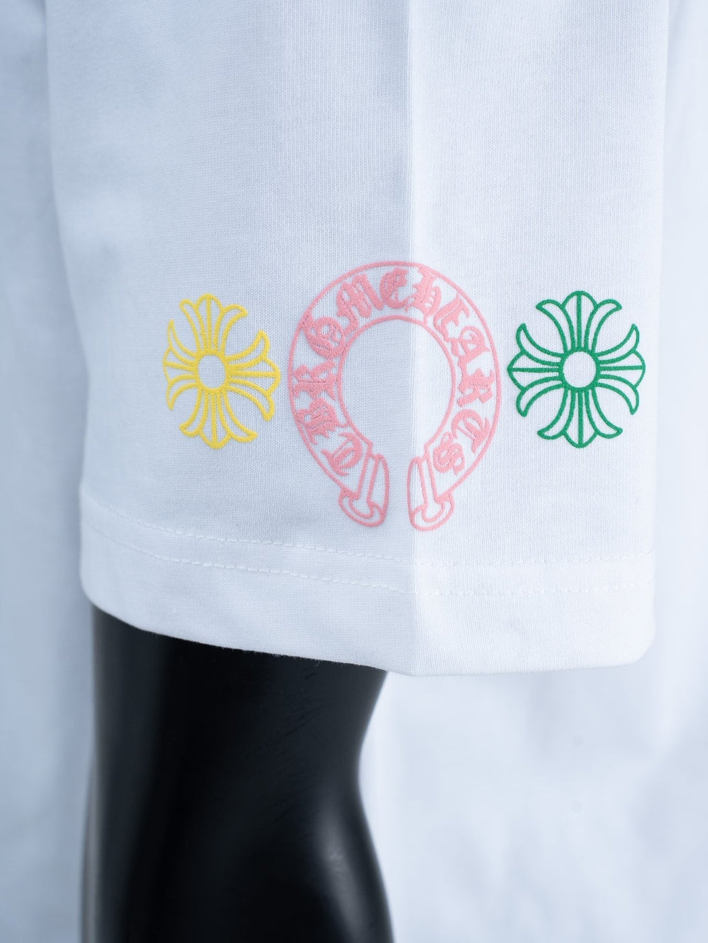 Chrome Hearts Sanskrit Rainbow Cross Graphic T-Shirt