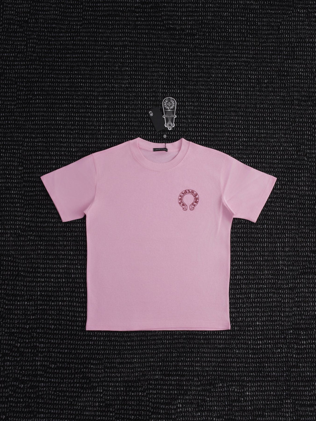 Chrome Hearts Pink Horseshoe Graphic T-Shirt