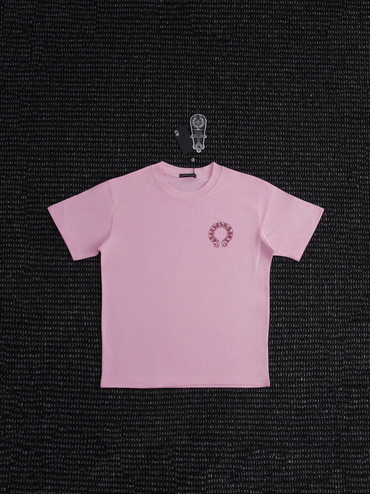 Chrome Hearts Pink Horseshoe Graphic T-Shirt